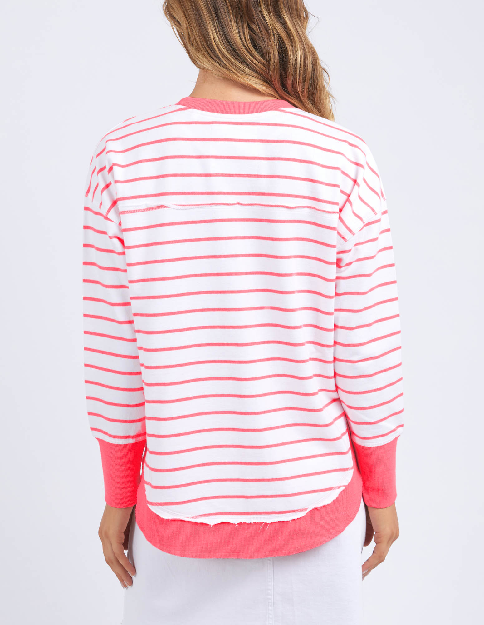 Simplified Stripe Crew - Neon Pink