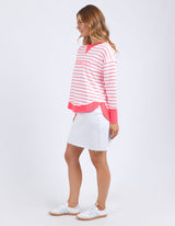 Simplified Stripe Crew - Neon Pink