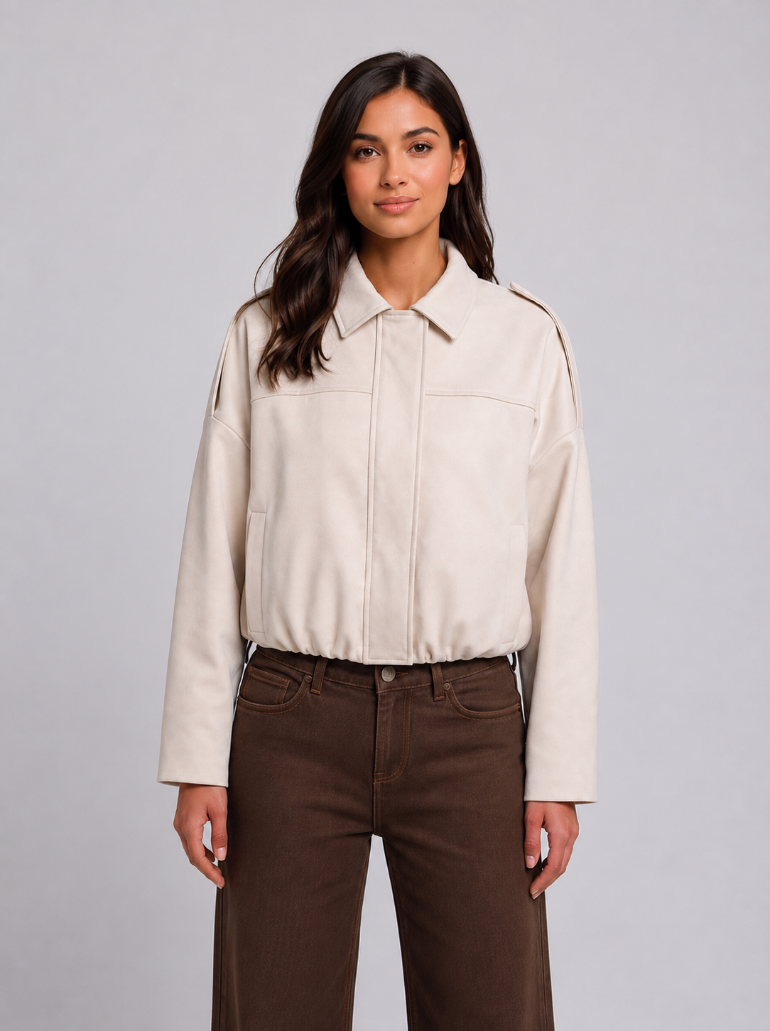 Elle Bomber Jacket - Cream