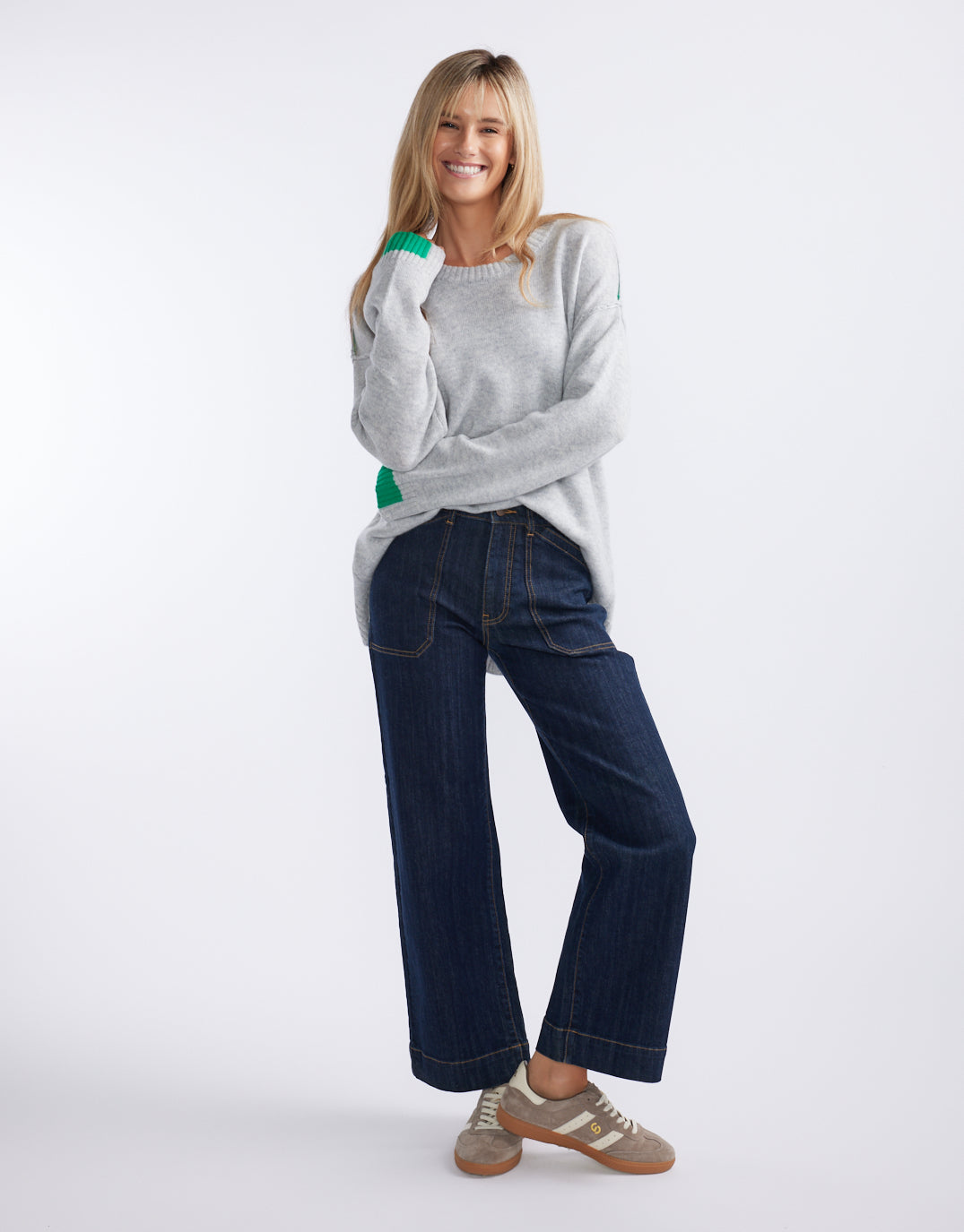 Marais Wool Cashmere Knit - Grey Marle
