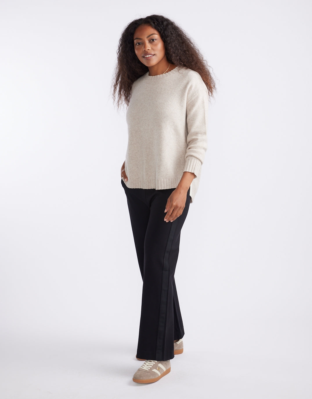 Timeless Straight Leg Ponte Pant - Black On Black