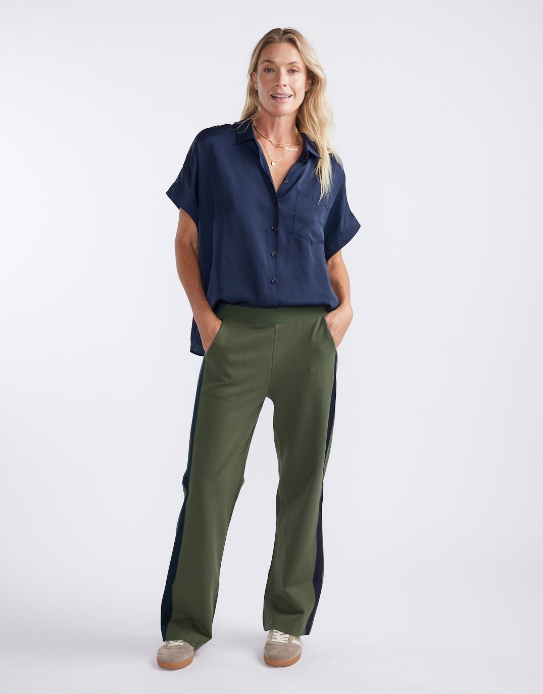 Effortless Drape Shirt - Dark Navy