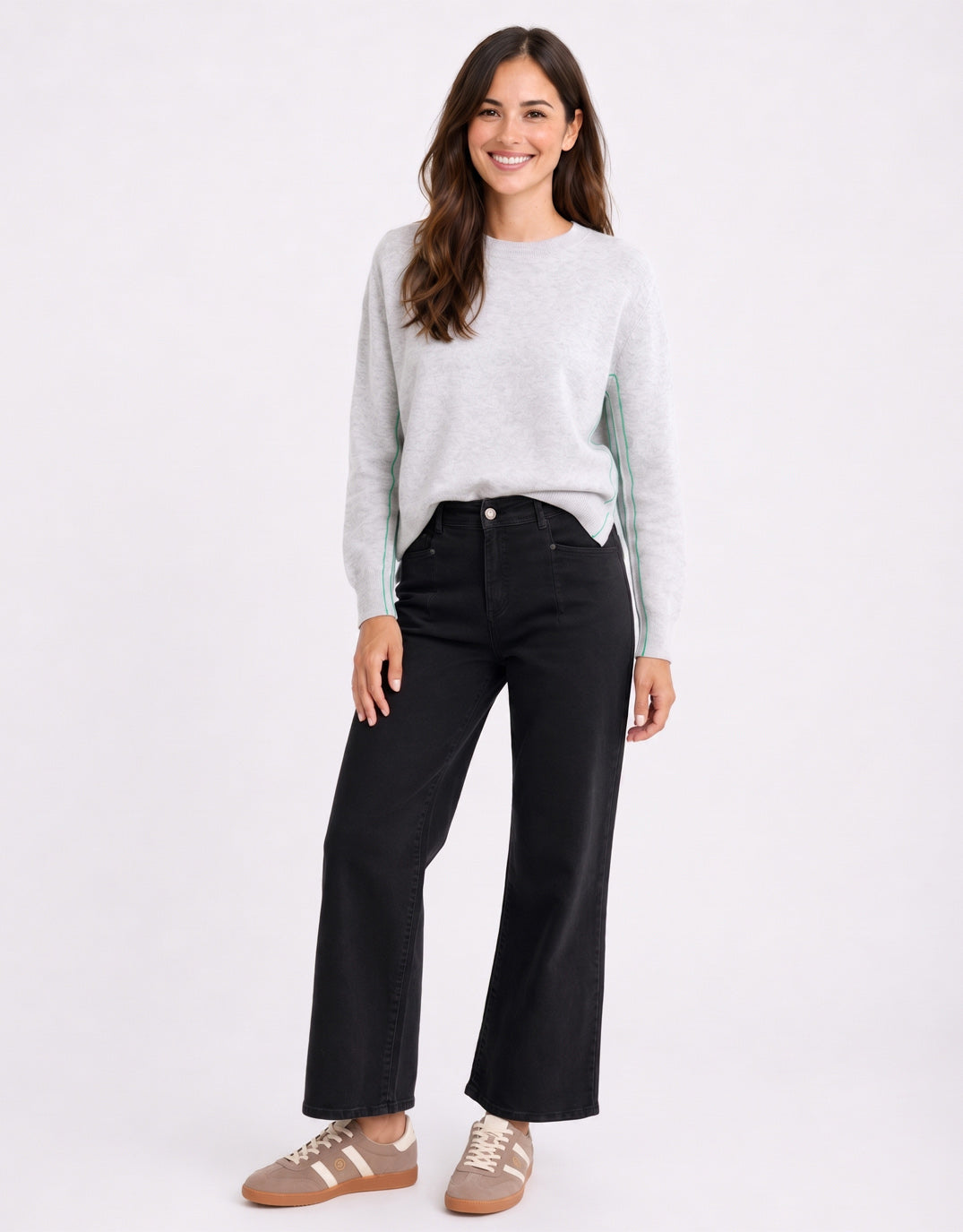 Sophia Cropped Stretch Jean - Black