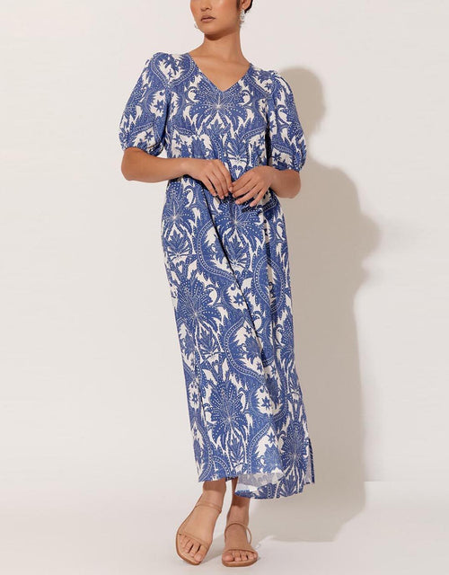 Adorne - Cartia Print Dress - Blue - paulaglazebrook Dresses