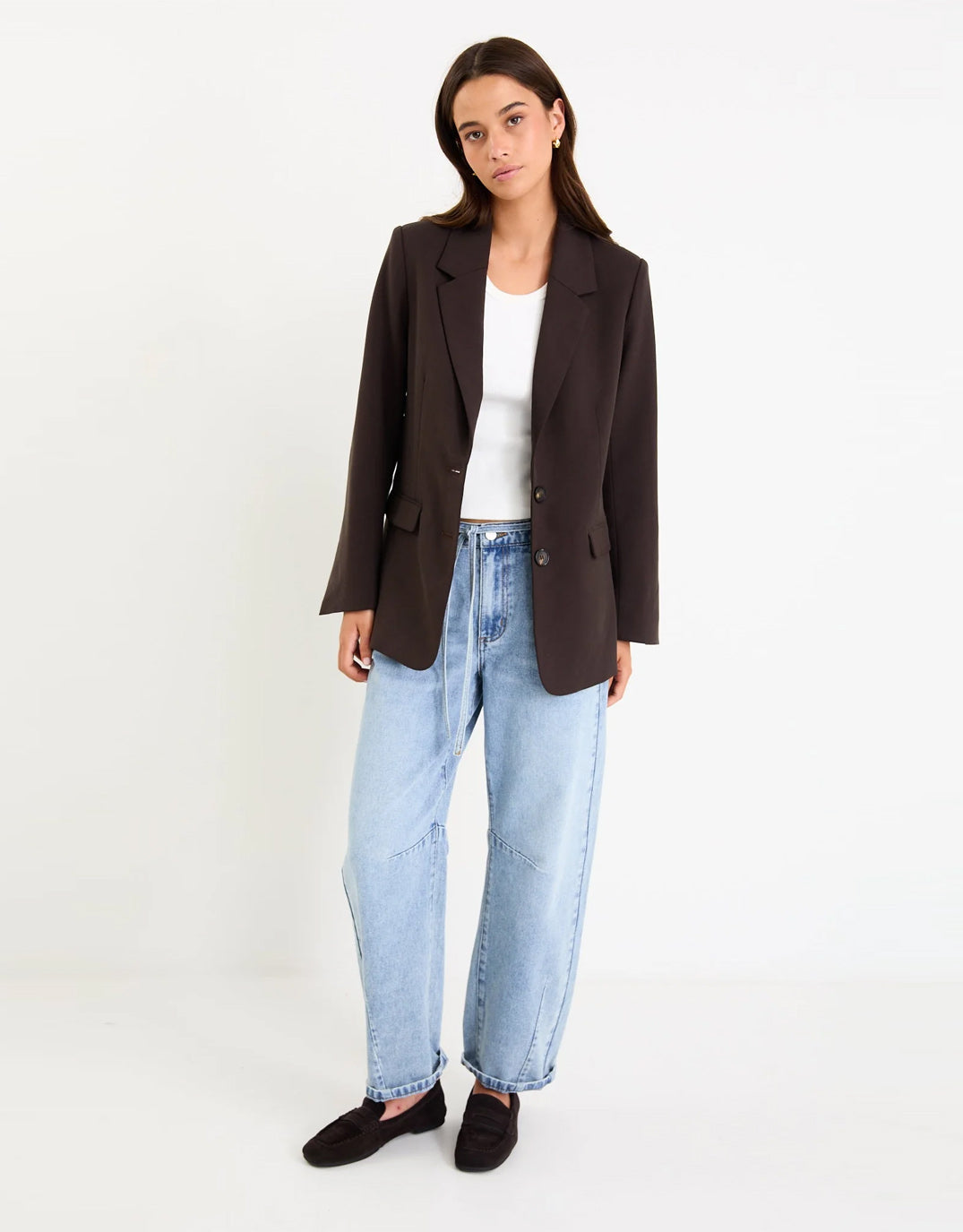 among-the-bravamong-the-brave-diploma-two-button-vent-sleeve-blazer-dark-chocolate-womens-clothing