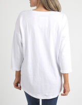 elm-annie-quarter-sleeve-tee-white-womens-clothing