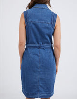 Elm - Daisy Denim Dress - Blue Wash - paulaglazebrook Dresses