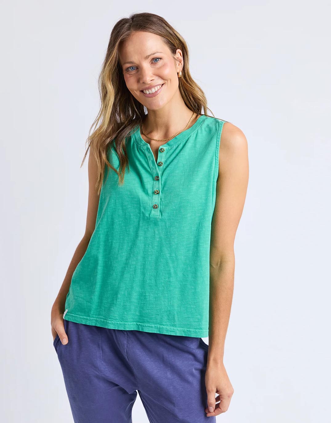 elm-elysian-tank-gumdrop-green-womens-clothing