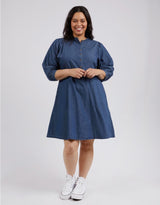 Elm - Filippa Dress - Mid Blue Wash - paulaglazebrook Dresses