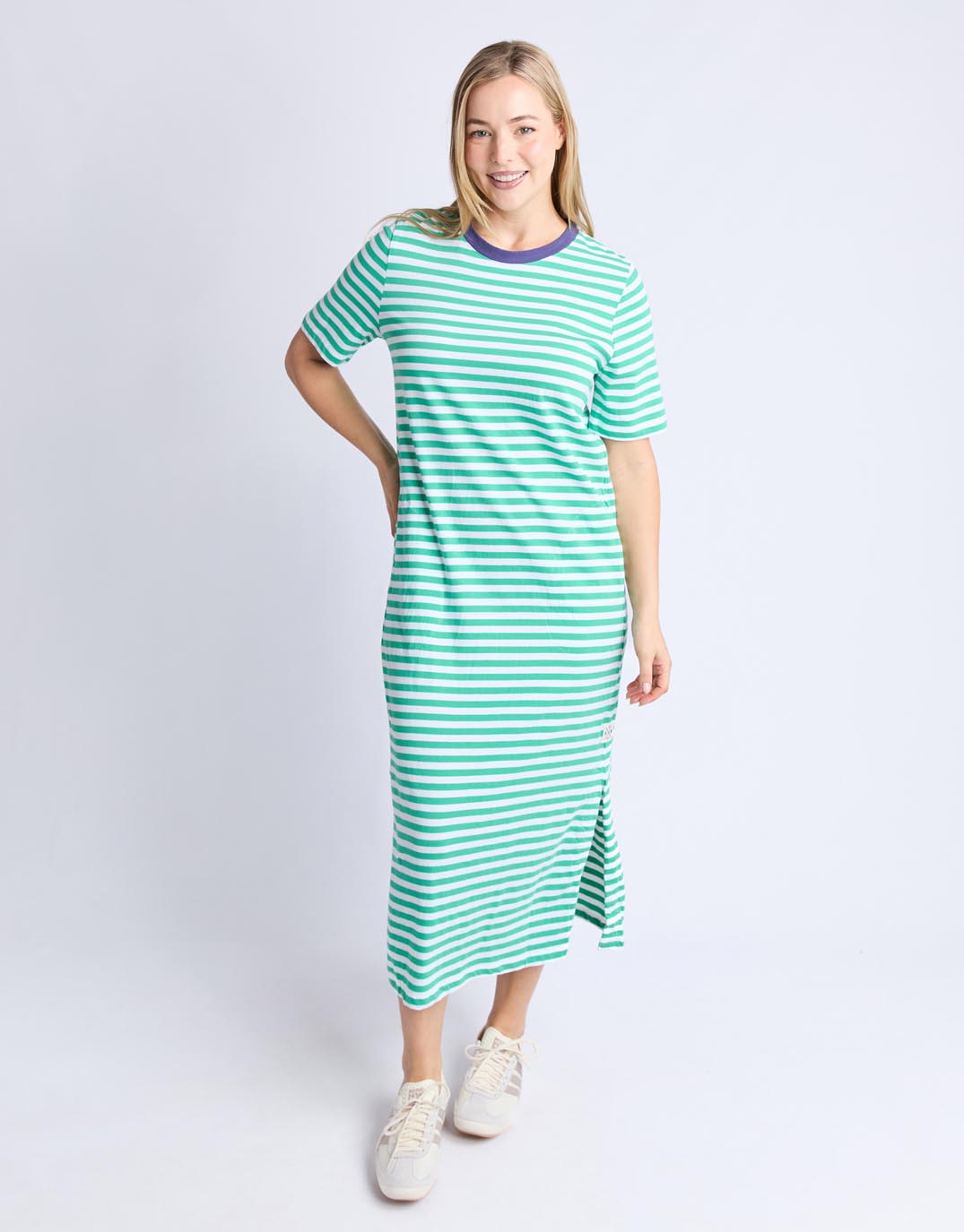 elm-merry-tee-dress-gumdrop-green-white-stripe-vintage-blue-womens-clothing