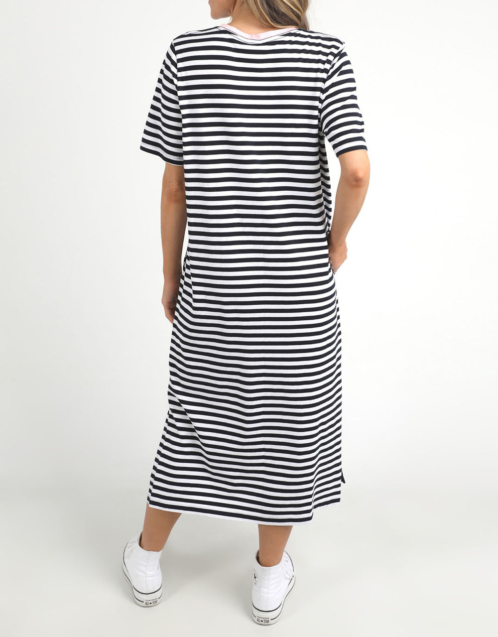 elm-merry-tee-dress-navy-white-stripe-pink-neck-band-womens-clothing