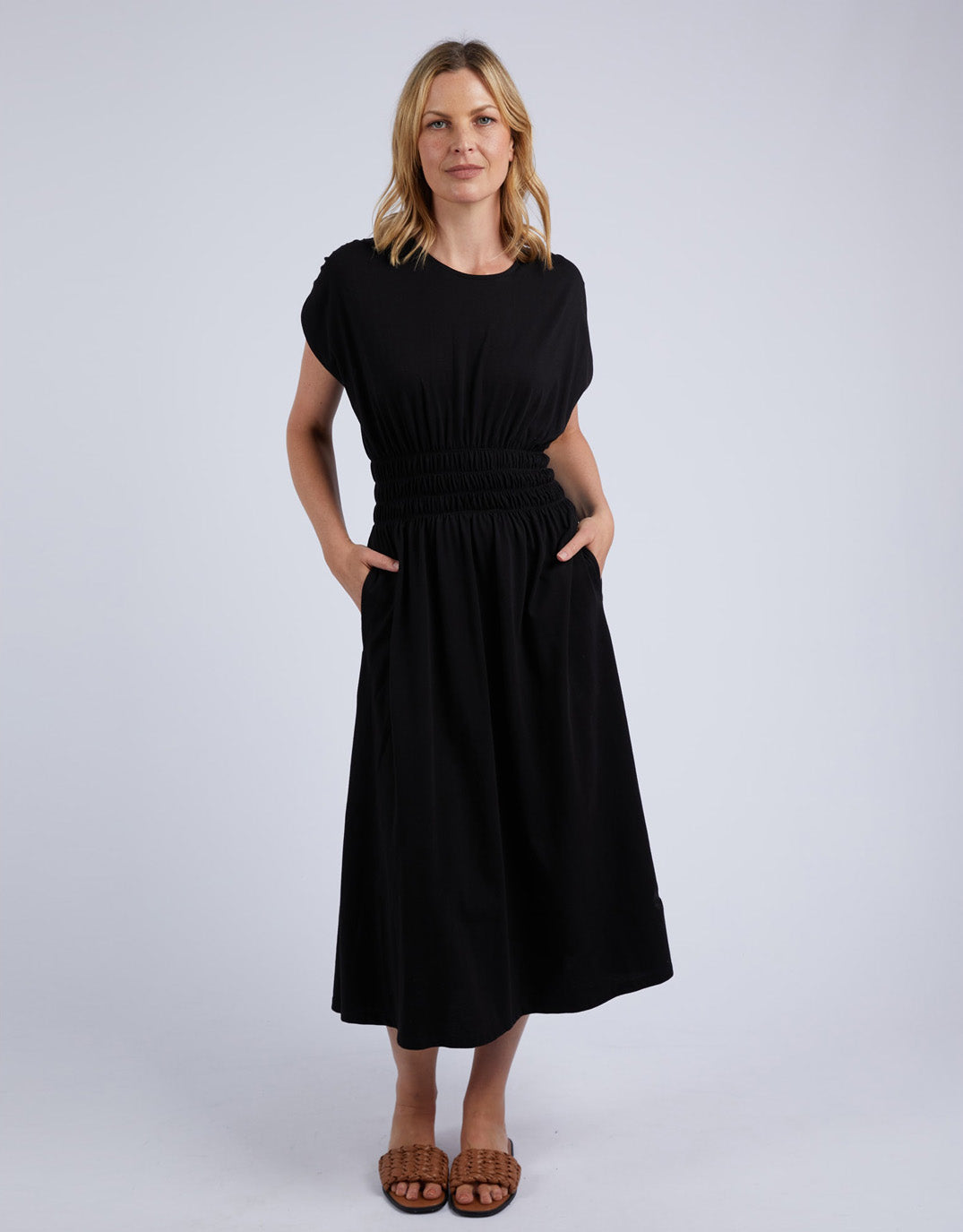 elm-nelle-midi-dress-black-womens-clothing