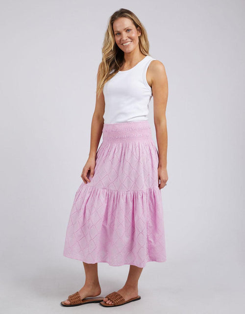 Elm - Ottilie Broderie Skirt - Lilac - paulaglazebrook Skirts