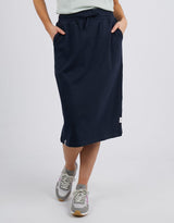 Elm - Rib Midi Skirt - Dark Sapphire - paulaglazebrook Skirts