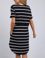Foxwood - Bay Stripe Dress - Black - paulaglazebrook Dresses