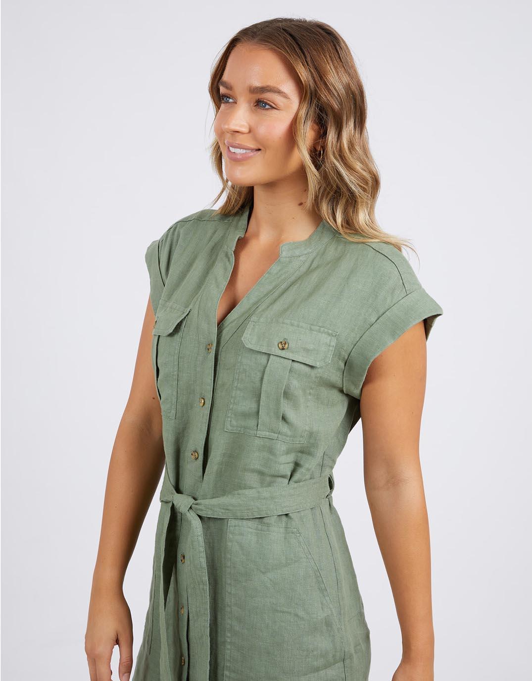 foxwood-harlow-dress-khaki-womens-clothing