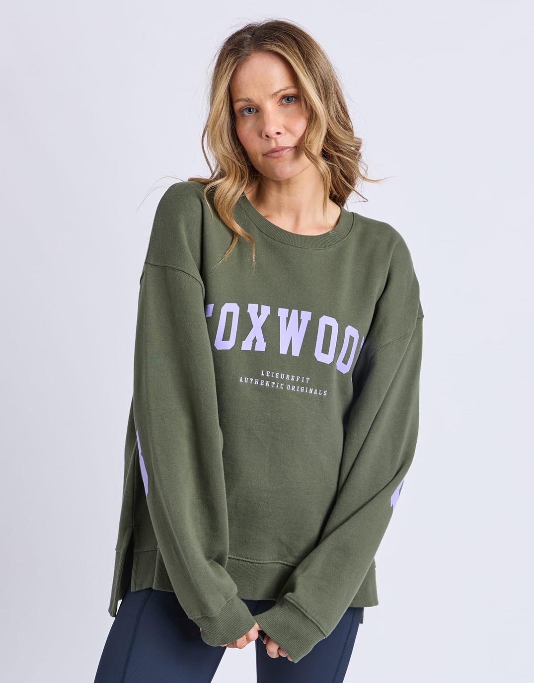 foxwood-interval-crew-khaki-with-lilac-womens-clothing