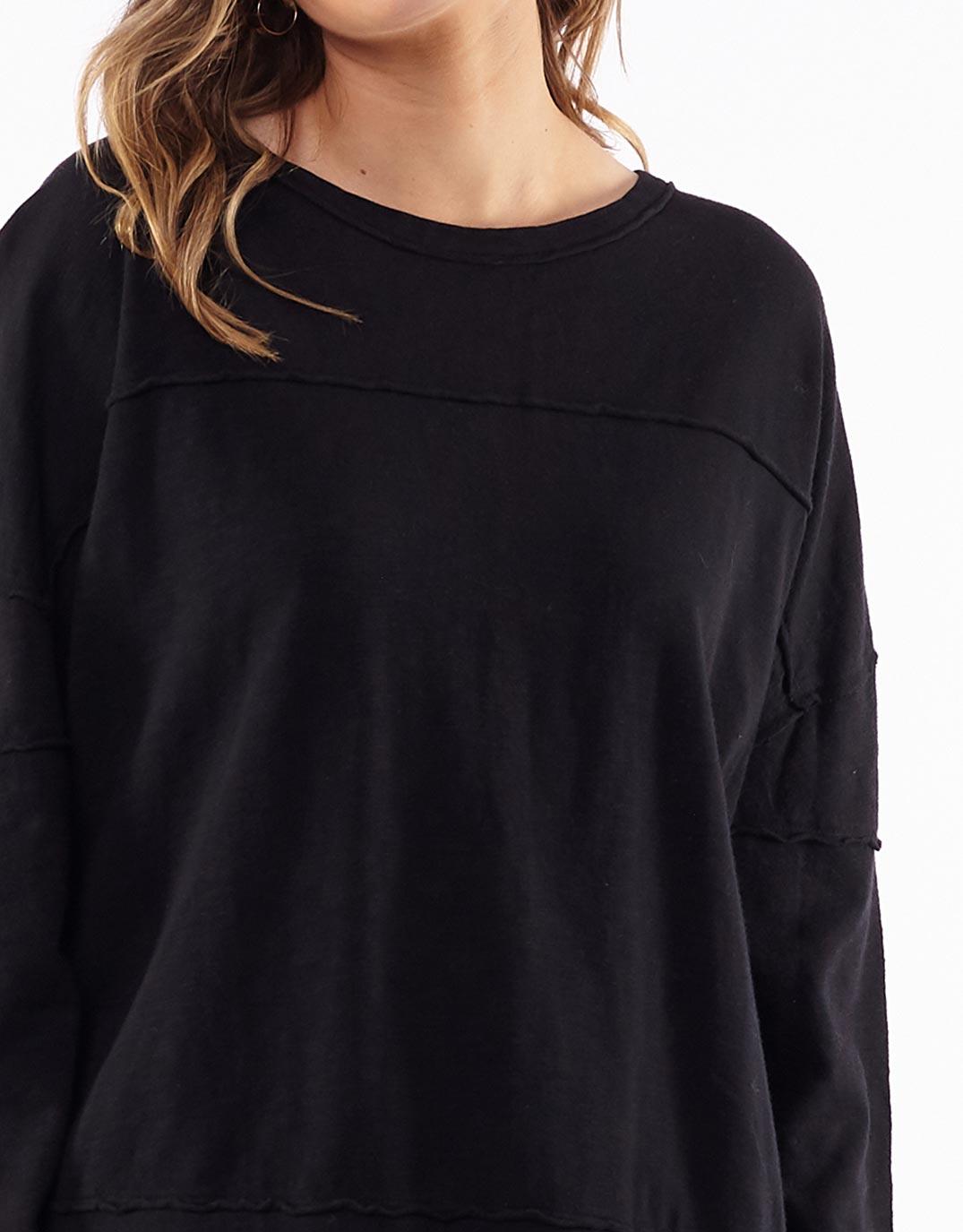 Foxwood - Jayne Throw On Top - Black - White & Co Living Jumpers