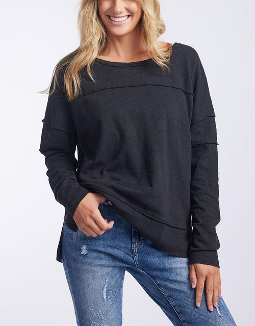 Foxwood - Jayne Throw On Top - Black - paulaglazebrook Jumpers