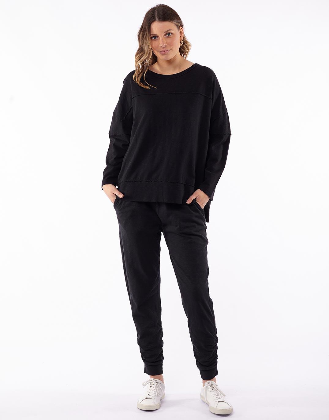 Foxwood - Jayne Throw On Top - Black - White & Co Living Jumpers