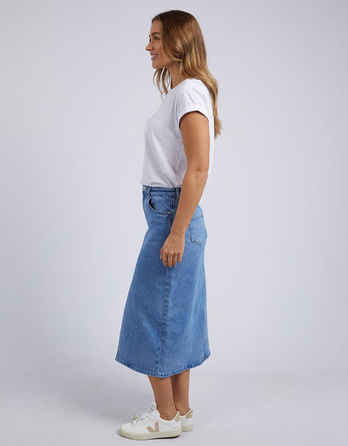Foxwood - Scout Midi Skirt - Mid Blue - paulaglazebrook Skirts