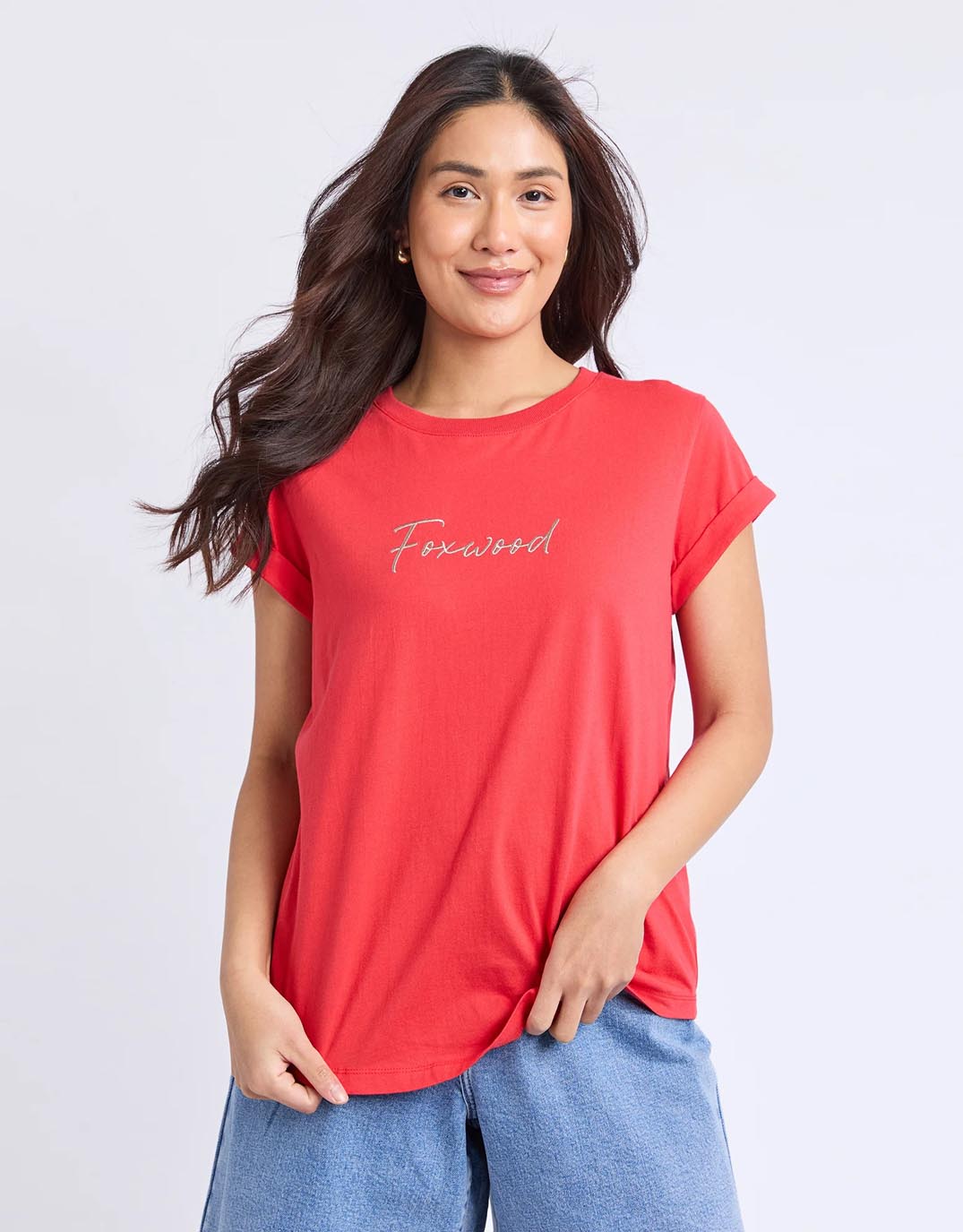foxwood-signature-contrast-tee-red-womens-clothing
