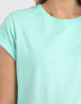 foxwood-signature-tee-neon-mint-womens-clothing