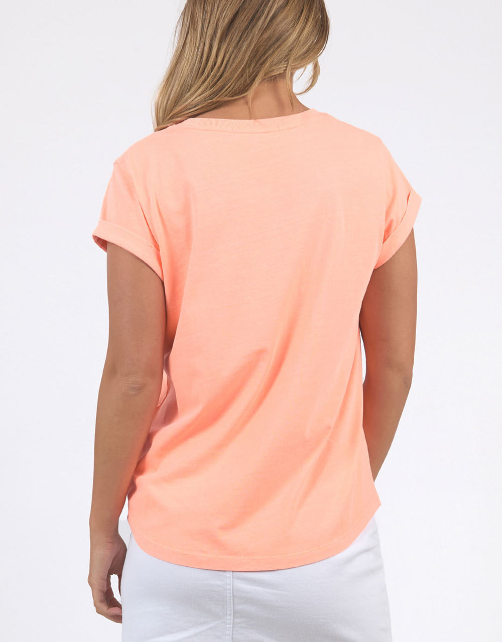 foxwood-signature-tee-neon-peach-womens-clothing