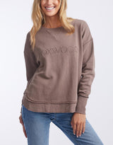 Foxwood - Simplified Crew - Chocolate Brown - paulaglazebrook Jumpers