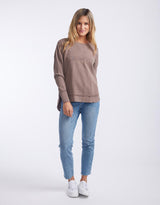 Foxwood - Simplified Crew - Chocolate Brown - paulaglazebrook Jumpers