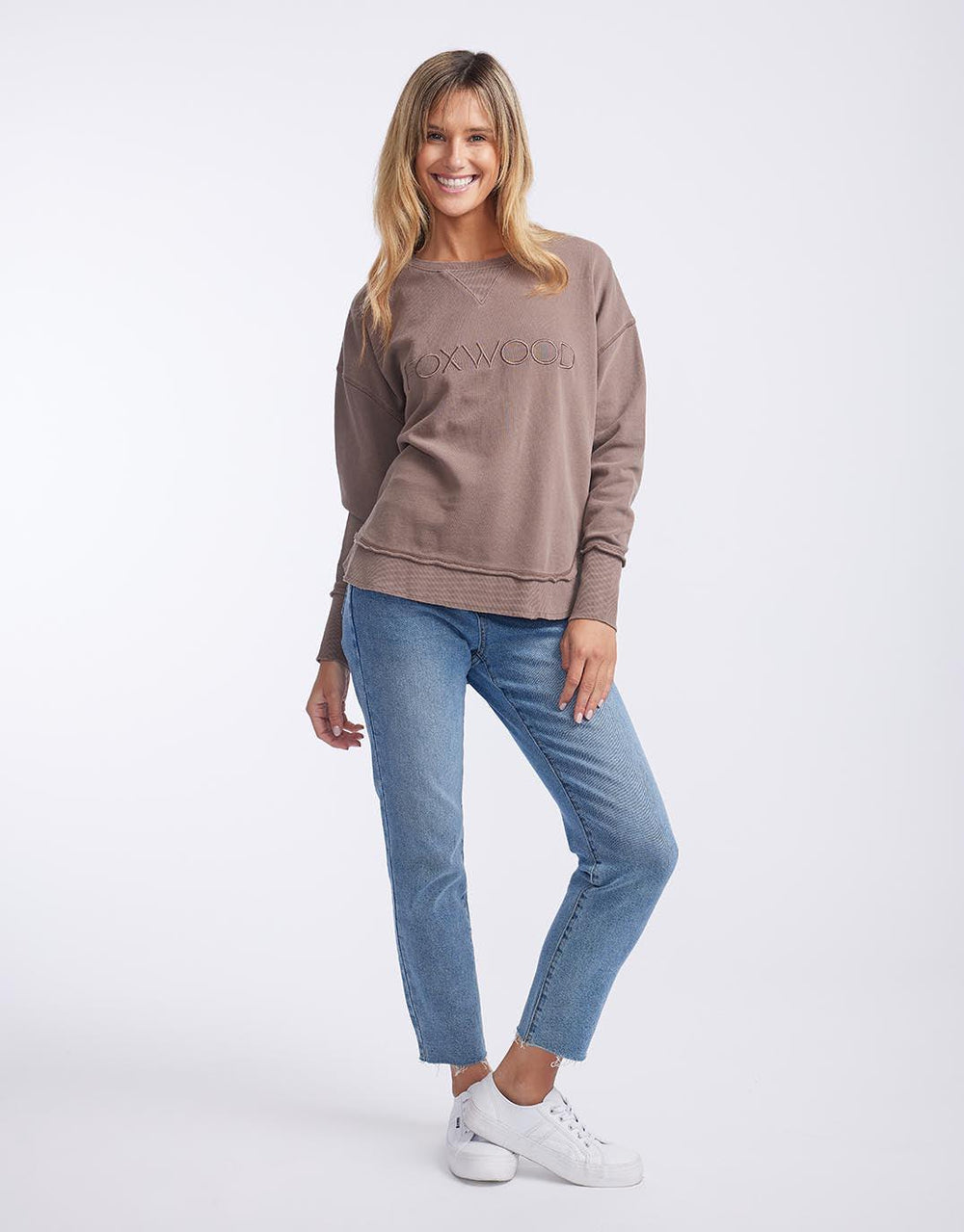 Foxwood - Simplified Crew - Chocolate Brown - paulaglazebrook Jumpers