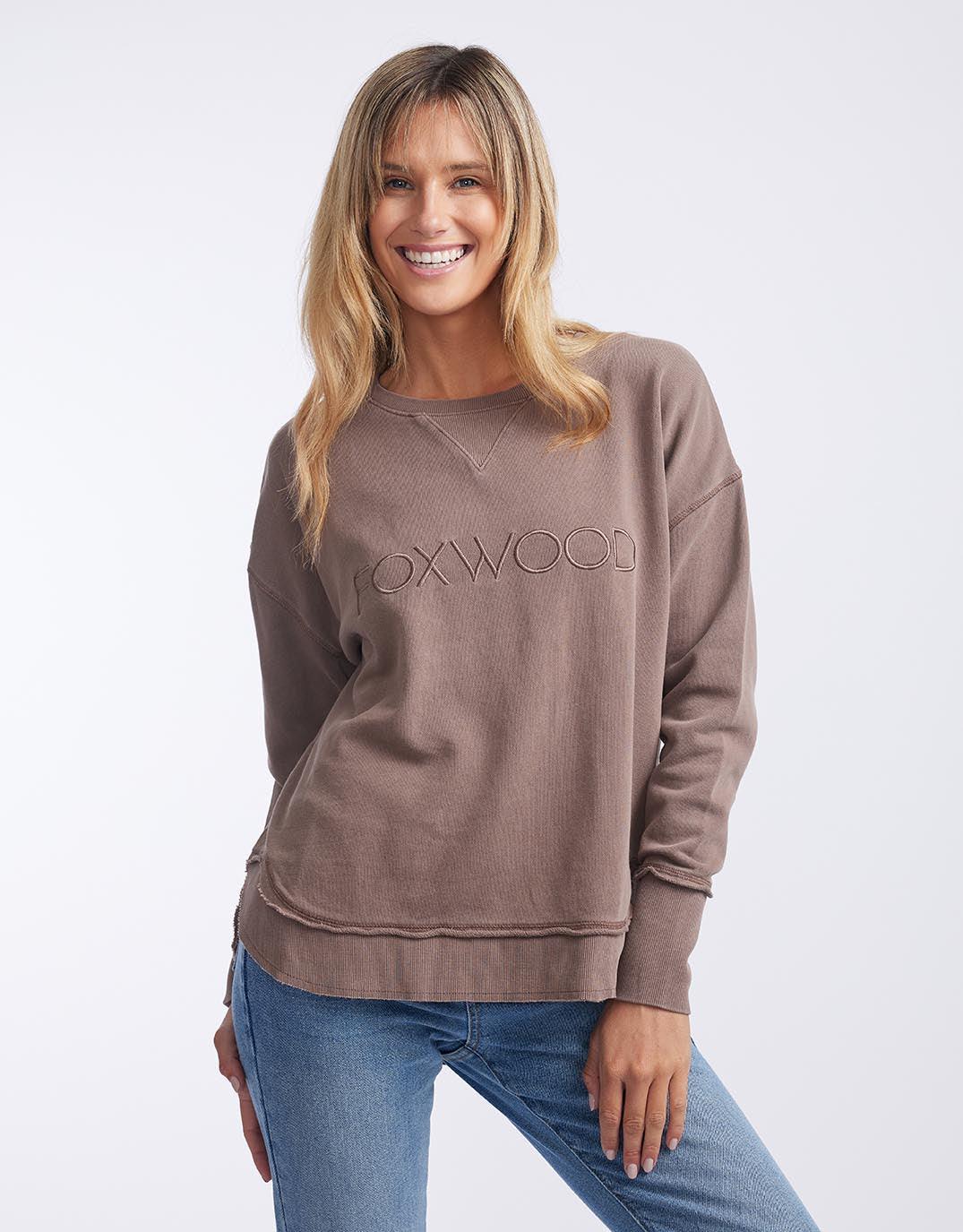 Foxwood - Simplified Crew - Chocolate Brown - paulaglazebrook Jumpers