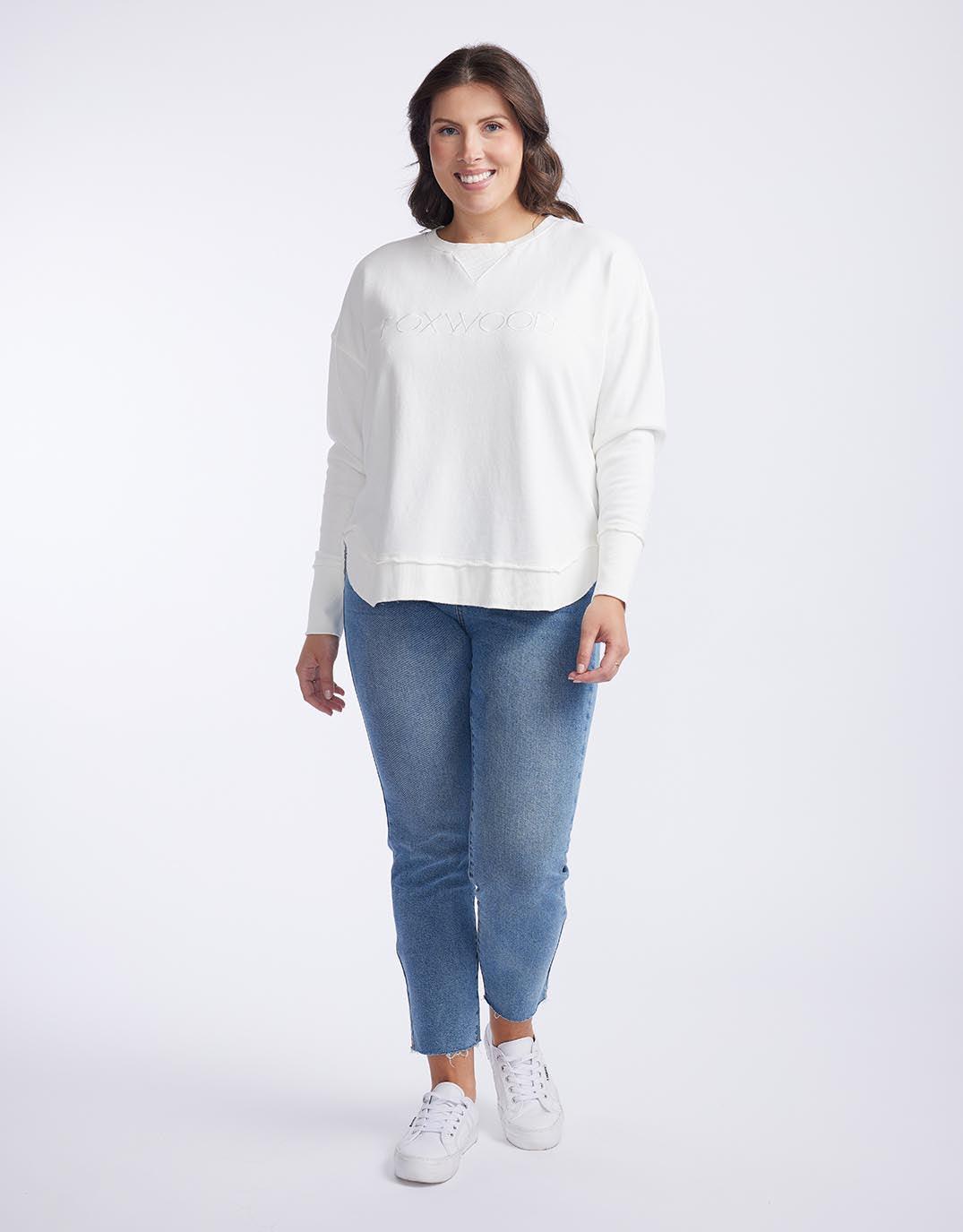 Foxwood - Simplified Crew - Ecru - paulaglazebrook Jumpers