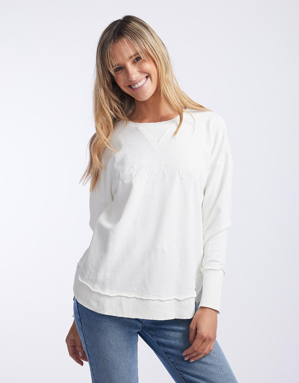 Foxwood - Simplified Crew - Ecru - paulaglazebrook Jumpers