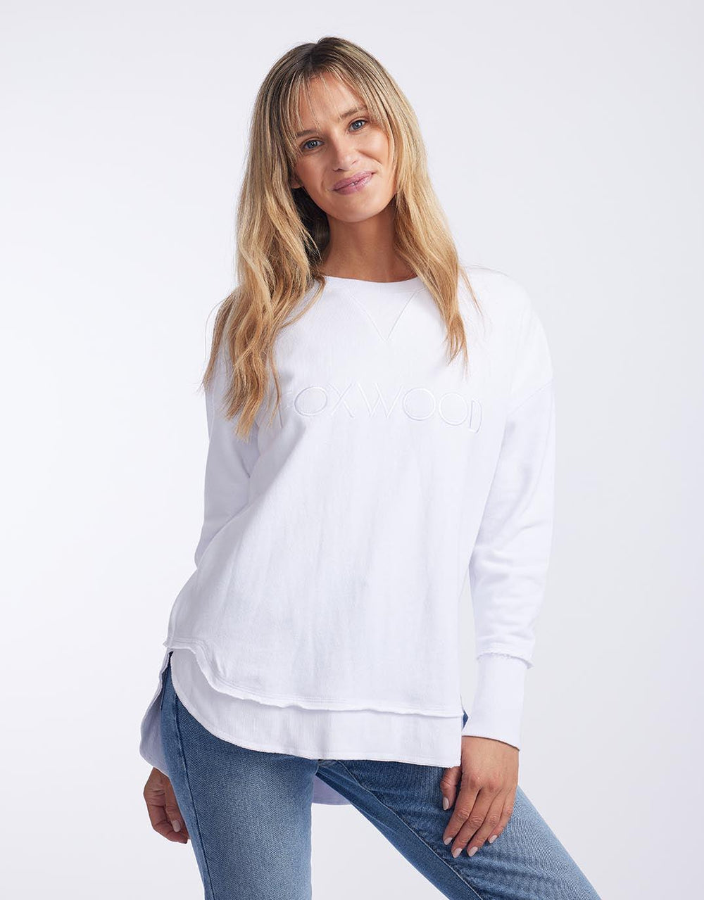 Foxwood - Simplified Crew - White - paulaglazebrook Jumpers