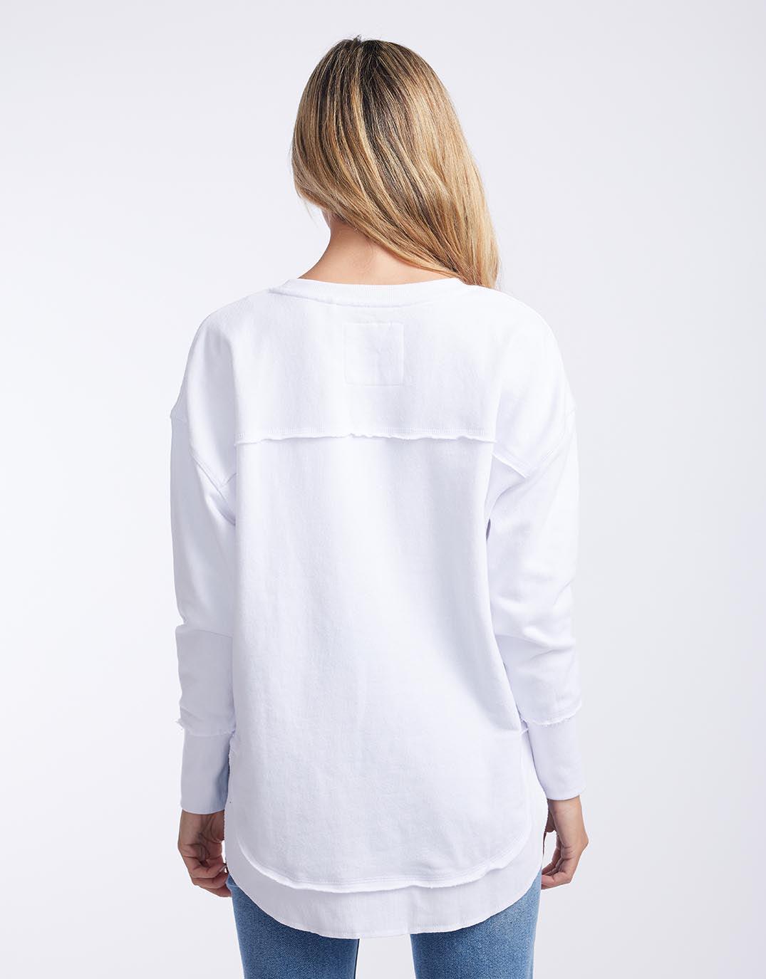 Foxwood - Simplified Crew - White - paulaglazebrook Jumpers