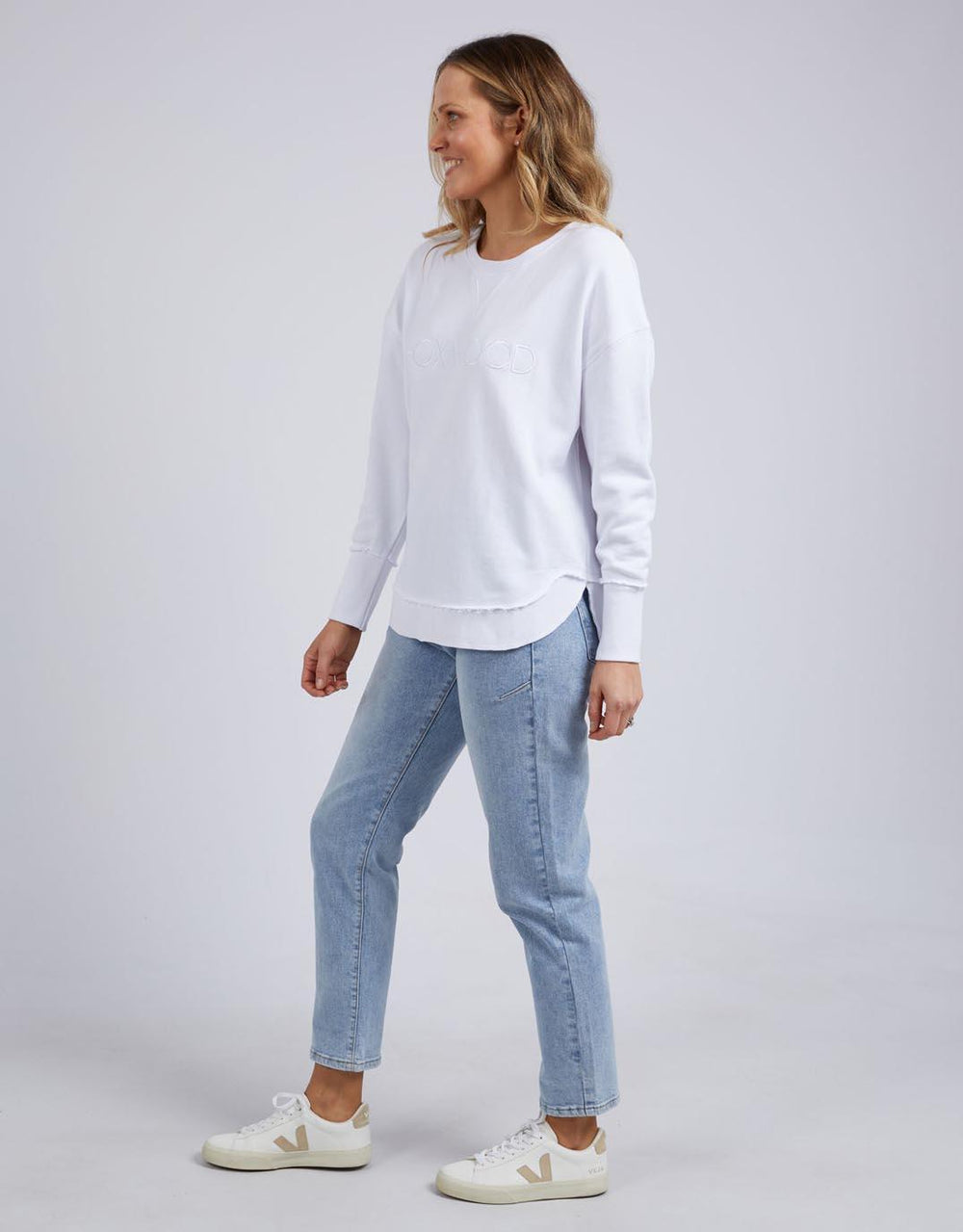 Foxwood - Simplified Crew - White - paulaglazebrook Jumpers