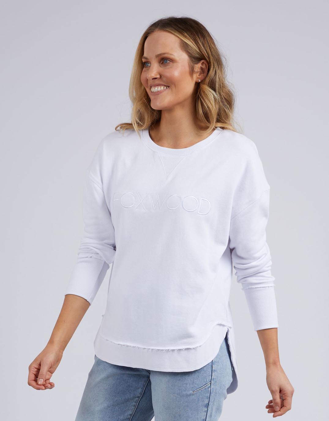 Foxwood - Simplified Crew - White - paulaglazebrook Jumpers