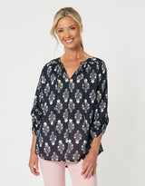 gordon-smith-houston-cotton-top-navy-womens-clothing