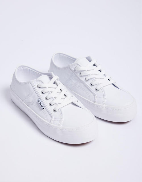 Human Shoes - Cass Leather Sneakers - White - paulaglazebrook Shoes