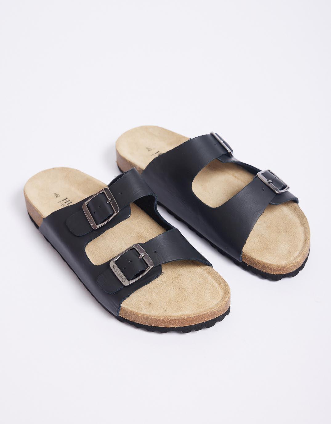 Human Shoes - Lynx Slide - Black - White & Co Living Shoes