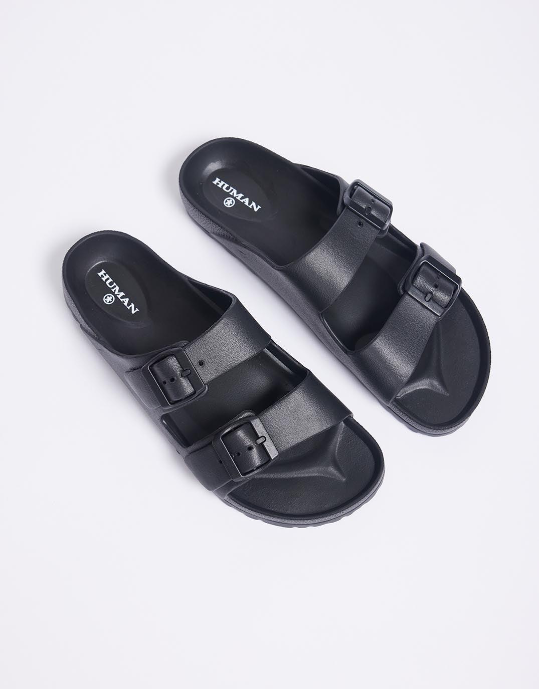 Human Shoes - Ripe Slide - Black - paulaglazebrook Shoes