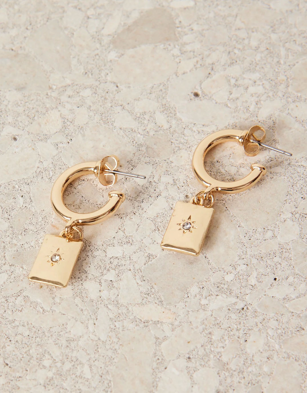 humble-heart-rectangle-pendant-gold-hoop-earrings