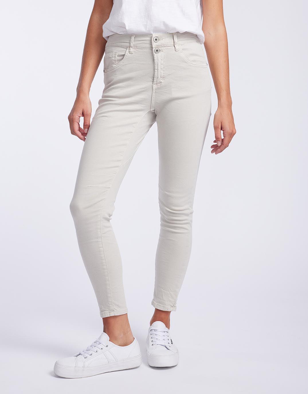 Italian Star - Emma Stretch Jean - Beige - White & Co Living Jeans