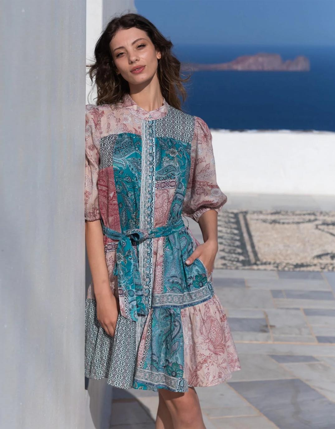 kachel-holly-mini-dress-paisley-mosaic-womens-clothing