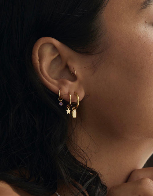 Linda Tahija Jewellery - Star & Moon Huggie Hoop Earrings - Gold Plated - paulaglazebrook Accessories