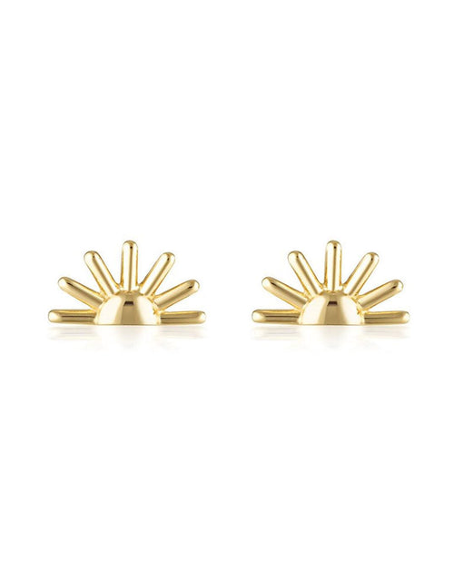 Linda Tahija Jewellery - Sunrise Stud Earrings - Gold - paulaglazebrook Accessories