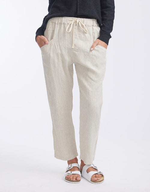 Little Lies - Luxe Linen Pants - Natural - paulaglazebrook Pants