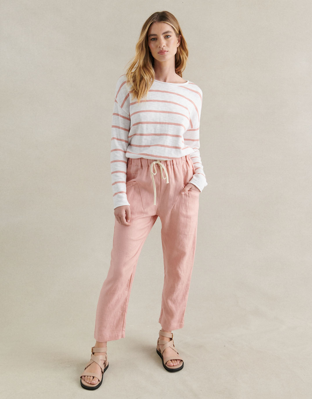 little-lies-luxe-linen-pants-peach-womens-clothing