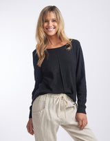 Little Lies - Sacha Summer Knit - Black - White & Co Living Knitwear